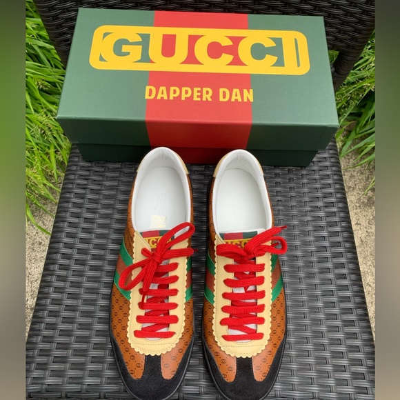 Authentic Gucci X Dapper Dan Leather Sneaker - Picture 8 of 14